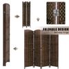 4 Panel Room Divider, Folding Privacy Divider 6 Ft Indoor Wall Divider, Brown