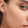 All We Are White Snake Stud Earring (Gold Tone)