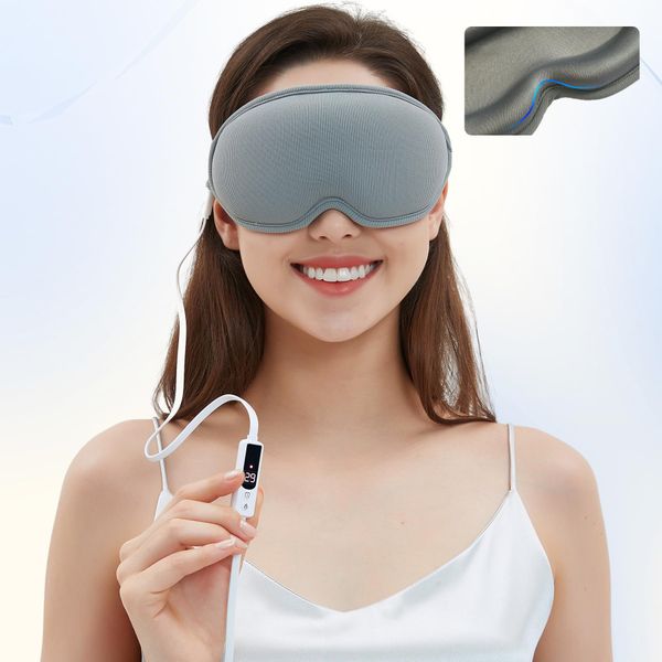 HiiPeak Hot Eye Mask, USB TypeC, Electric Heated Eye Mask, Ultra Lightweight, Temperature Control, Timer Setting, No Pressure Sensation, Light Blocking, Sleeping, Travel, Business Trips, Lovers,