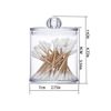 2PCS Clear Acrylic Plastic Cotton Swabs Holder with Lid Makeup Pad Organizer Divider Dispenser Cosmetic Container Jars Bathroom Storage Case for Cotton Balls Pads
