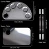 Makeup Mixing Palette Stainless Steel Cosmetic Palette Professional Nail-art Palette with Spatula Tool for Mixing Foundation Eye Shadow Nail Art Pigment Blending 2 Pieces (Silver)