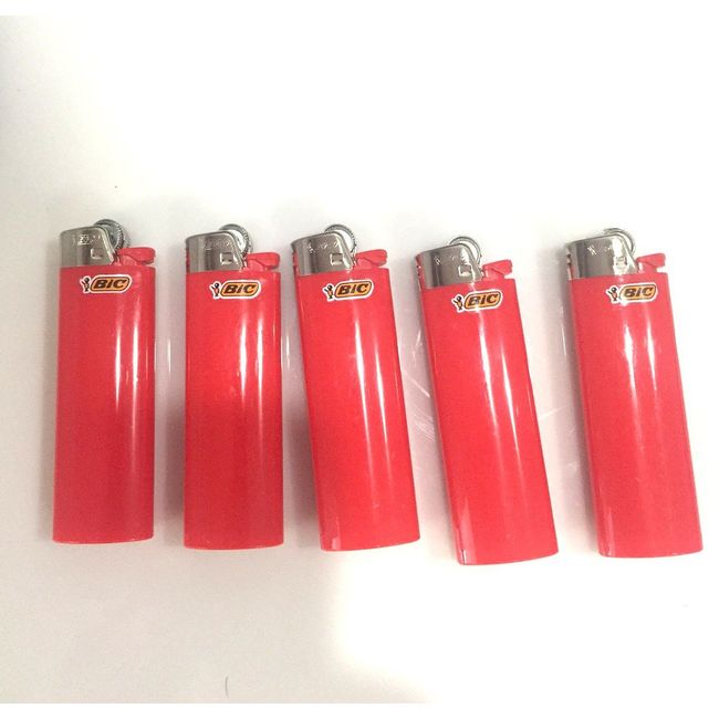 BIC Full Size Lighter - 5 Ct - Red Solid Color