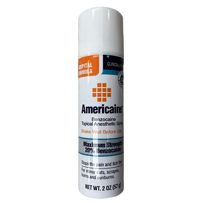 AMERICAINE Spray Benzocaine Topical Anesthetic Spray 2oz NEW LOOK!