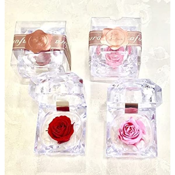 Preserved Flower Mini Crystal Box (Pink)