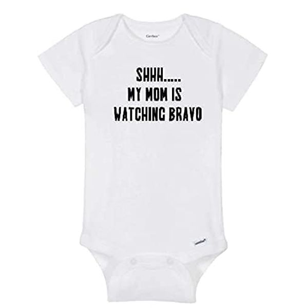 BravoTV Baby Onesie (18M, White/Black)
