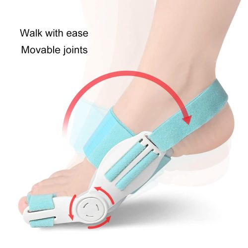 HEVIBK Bunion Corrector, Big Toe Corrector for Bunion Relief, Adjustable Bunion Splint with Silicone Inner Pad, Day and Night Support (Blue)