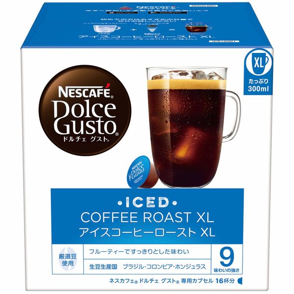 Nescafe Dolce Gusto Exclusive Capsule, Iced Coffee Roast XL 16 P x 1 Box [Regular Coffee]