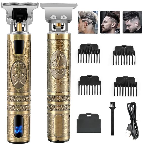 Hair Clippers Men Professional Beard Trimmer, Electric Self Hair Clippers with LCD Screen, Precision Outliner Trimmer-Smooth Clipping, Sharp Shavers-Rechargeable Battery