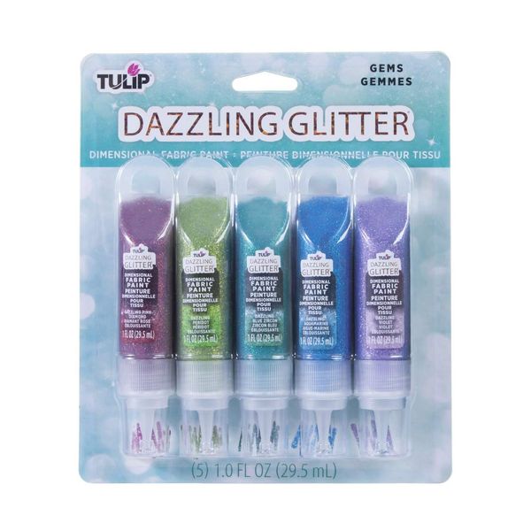 Tulip Dimensional Fabric Paint Dazzling Glitters Gems, One Size