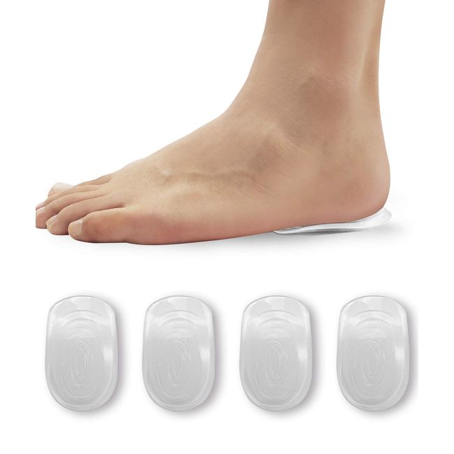 LSC Insole, Heel Pain Supporter, Heel Cushion, Heel Cushion, Unisex, Free Size [Set of 4, 2 Pairs]