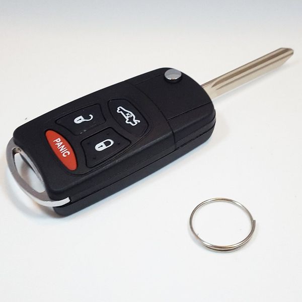 RI-KEY SECURITY Flip Key Modified Case Shell for Jeep Grand Cherokee 2005-2007 Remote Key 4 Buttons 3B