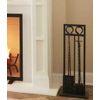 Style Selections - Black Steel 4-Piece Fireplace Tool Set 29"