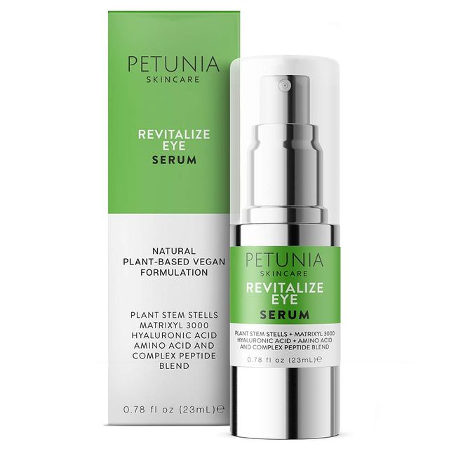 Best Eye Serum for Wrinkles, Fine Lines, Dark Circles, Puffiness, Bags, Hydrating Repair for Dry Skin and Loss of Elasticity, 75% ORGANIC INGREDIENTS with Hyaluronic Acid, Jojoba Oil, MSM, Peptides