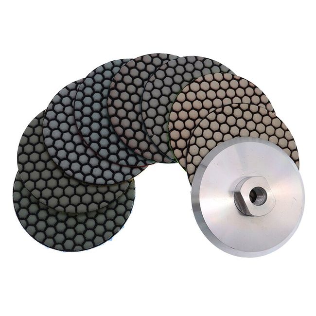 6 Pcs 100 Mm Dry Polishing Pad 4 Inch Sharp Type Diamond Polishing