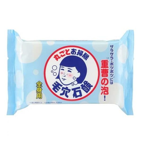 Ishizawa Laboratories Face Wash Soap, Poranadeshiko Baking Soda Tsuru Soap, 5.1 oz (155 g), Set of 3