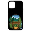 iPhone 15 Pro Backpack Hiking Nature Travel Black Graphic Case