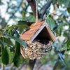 Woven House Martin Bird Nester with Roof