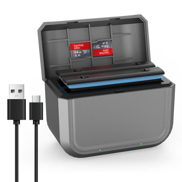 New Portable Fast Battery Charge Hub box w/ Type-C Cable for Insta360 X4 Camera