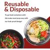 150 Sets Meal Prep Containers with Lids Disposable Take Out Food Container 32 OZ
