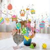 Geepen Easter Decorations 18PCS Hanging Easter Eggs Easter Bunny Hanging Decorations for Easter Basket Tree Easter Cards Easter Gifts Easter Crafts for Kids Toddlers Teens