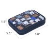 Teamoy Crochet Hook Case - Empty Organizer with Multiple Pockets for Needles & Knitting Accessories, Cats Blue