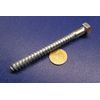 Zinc Hex Head Lag Screw 3/4 Hex Size 1/2 Thread x 5.0" Length, 10 pcs
