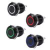 12mm Momentary Push Button Switch 12v LED Light Car Switch Metal Momentary Push Switch On Off Latching(Green LED Light)led 12v switch