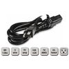 6ft Rectangle AC Power Cord for Dell Precision 690 2R328 Tower Mains Cable