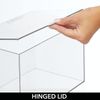 mDesign *Clear Plastic Home/Office *Stackable Organizer *Hinged Lid/soft brass