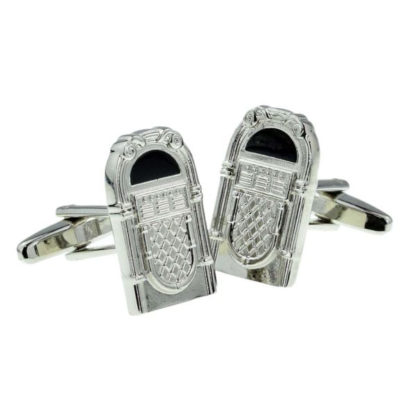 Retro Jukebox Music Design Cufflinks in a Personalised Engraved Cufflink Box