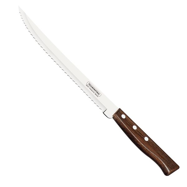 Tramontina 22218/009 TRAMONTINA Wood Handle Carving Knife Wave Blade Traditional 13.8 inches (35 cm) Natural Wood Made in Brazil