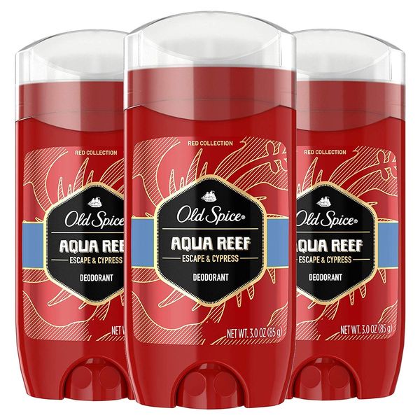 Old Spice Aluminum Free Deodorant for Men Red Zone Collection, Aqua Reef, Lime & Cypress Scent, 3 Oz (Pack of 3)