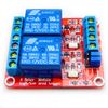 Hailege 2pcs DC 12V 2 Channel Relay Module with Isolated Optocoupler High and Low Level H/L Level Trigger Module Triggered by DC 12V