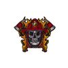 Rubber Patch with Velcro, Patch for Backpacks and Vests Cross Training and Gym (Fireman Skull)