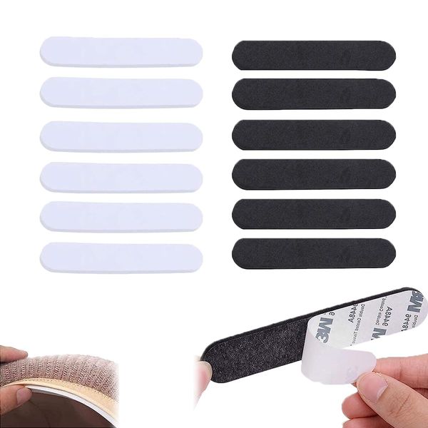 Hat Inserts to Make Smaller, 12 PCS Hat Size Reducers, Felt Cap Size Reducer Tape for Hats Caps Sweatband, Black and White Hat Sizing Tape Hat Size Reducer for Hats Caps Sweatband