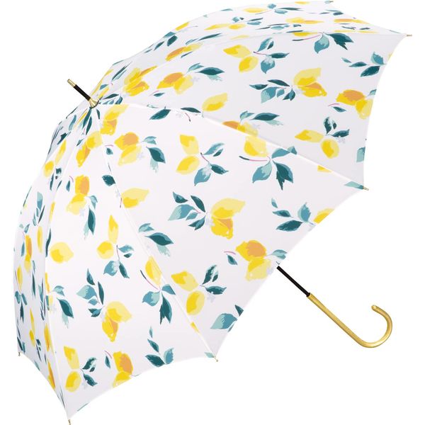 Wpc. 9716-02-001 Rain Umbrella, Lemon Off, Long Umbrella, 22.8 inches (58 cm), Unisex, For Rain or Shine, Large, Natural, Adult, Cute, Stylish, Cute