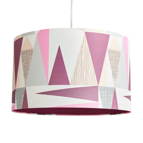 Litecraft Light Shade Scandi 40cm Geometric Easy Fit Lampshade - Multi Coloured