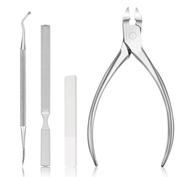 CGBE Nail Clippers Nippers Extreme Nail Clippers for Winding Nails Thick/Deformed Nails/Curly Nails/Hard Nails Foot Nail Clippers High Hardness Stainless Steel Nail File with Nail Lifter for Elderly