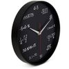Bernhard Products Math Wall Clock Black 12 Inch Silent Non-Ticking Unique Gift