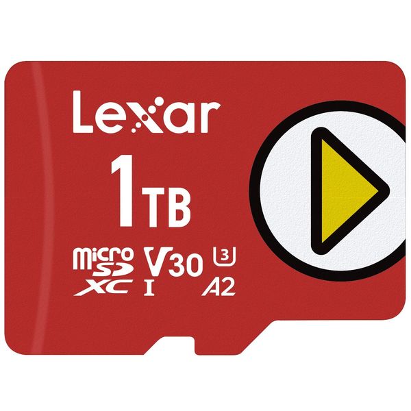 Lexar 1TB PLAY microSDXC Memory Card, UHS-I, C10, U3, V30, A2, Full-HD Video, Up To 160/100 MB/s, Expanded Storage for Nintendo-Switch, Gaming Devices, Smartphones, Tablets (LMSPLAY001T-BNNNU)