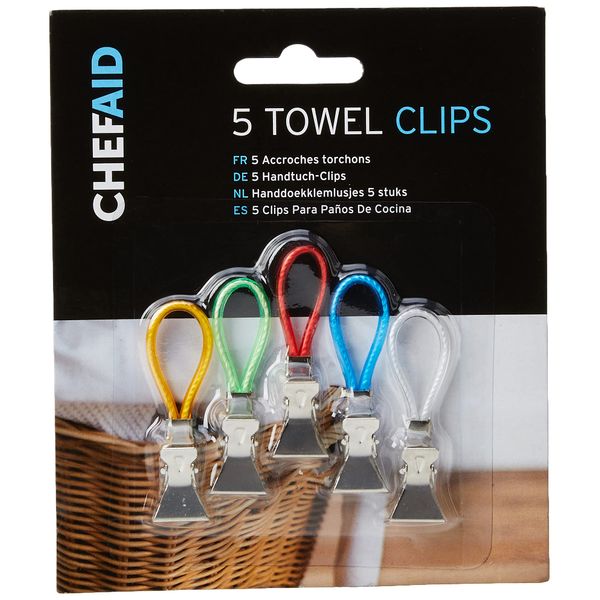 Chef Aid Tea Towel Clips, Set of 5