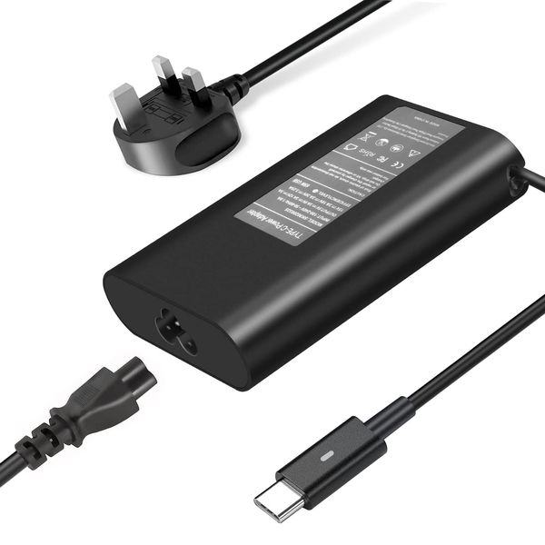 HP 65W USB-C Charger, Fit for HP Spectre X360,HP Spectre, HP EliteBook, HP Chromebook,ProBook,Envy,Elite x2,Split x2 Type C Travel Laptop Power Adapter