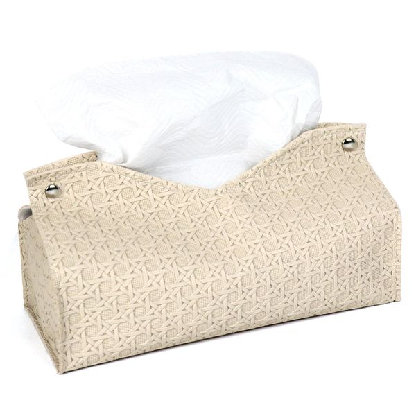 Tissue Case, Stylish, Simple, PU Leather, Tissue Cover, Soft Pack, Interior, Tissue Box, Large, Large Capacity, Tissue Box