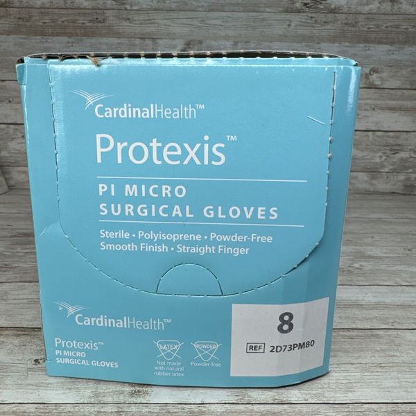 Protexis PI Micro Surgical Gloves Cardinal Health *1 BOX* Size: 8 Exp: 10/25