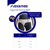 FlexaMed Right Side Inguinal Groin Hernia Truss with Compression Pad - Large