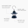 BAREBONES Mini Edison Lantern LED, Ocean Blue