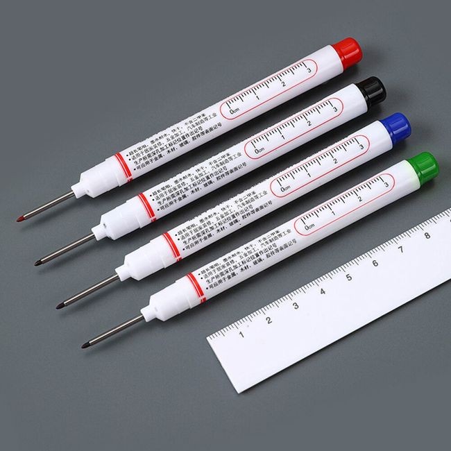 4Pcs Multipurpose Deep Hole Marker Pens, Lightweight Water