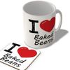 McMug - I Love Baked Beans - Mug and Coaster Set, Ceramic, 11fl.oz.