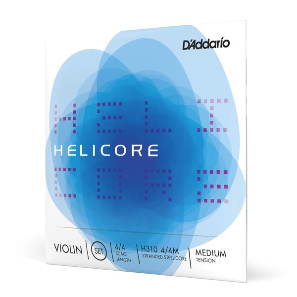 D'Addario Helicore Violin String Set, H310, 1.6 ft (4/4 m), Medium Tension