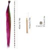 30Pcs Colorful Hair Extensions, 40cm Synthetic Feather Hair Extensions,Hair Tinsel Kit,Hair Extension Kit including 100 Micro Beads and Hook for Women Girls Party Festival Cosplay